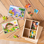 Educational Wooden Jigsaw Puzzles in a Box - Dinosaurs