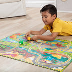 Educational Dinosaur Adventure Tracks Floor Puzzle 48 Pieces 2 Wind-Up Dinosaurs