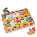 Educational Happy Hens Push to Pop Puzzle