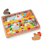 Educational Happy Hens Push to Pop Puzzle