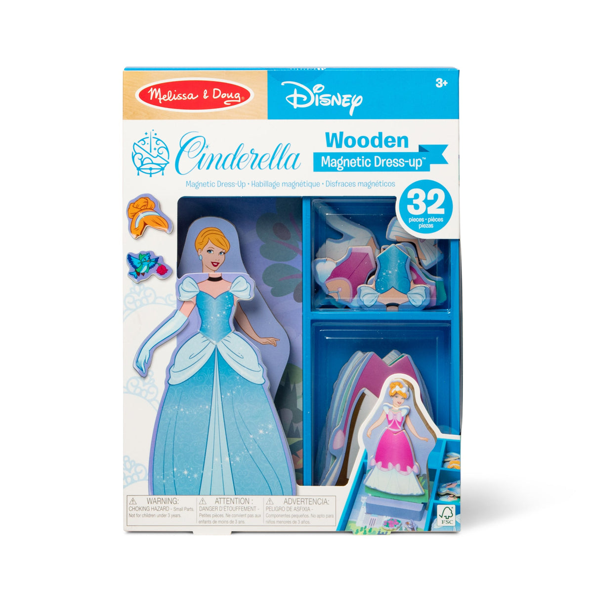 Educational Disney Cinderella Wooden Magnetic Dress-Up