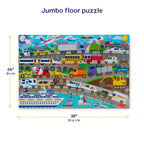 Educational Traffic Jam Floor Puzzle - 24 Pieces