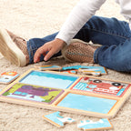 Educational Natural Play Wooden Puzzle Ready Set Go
