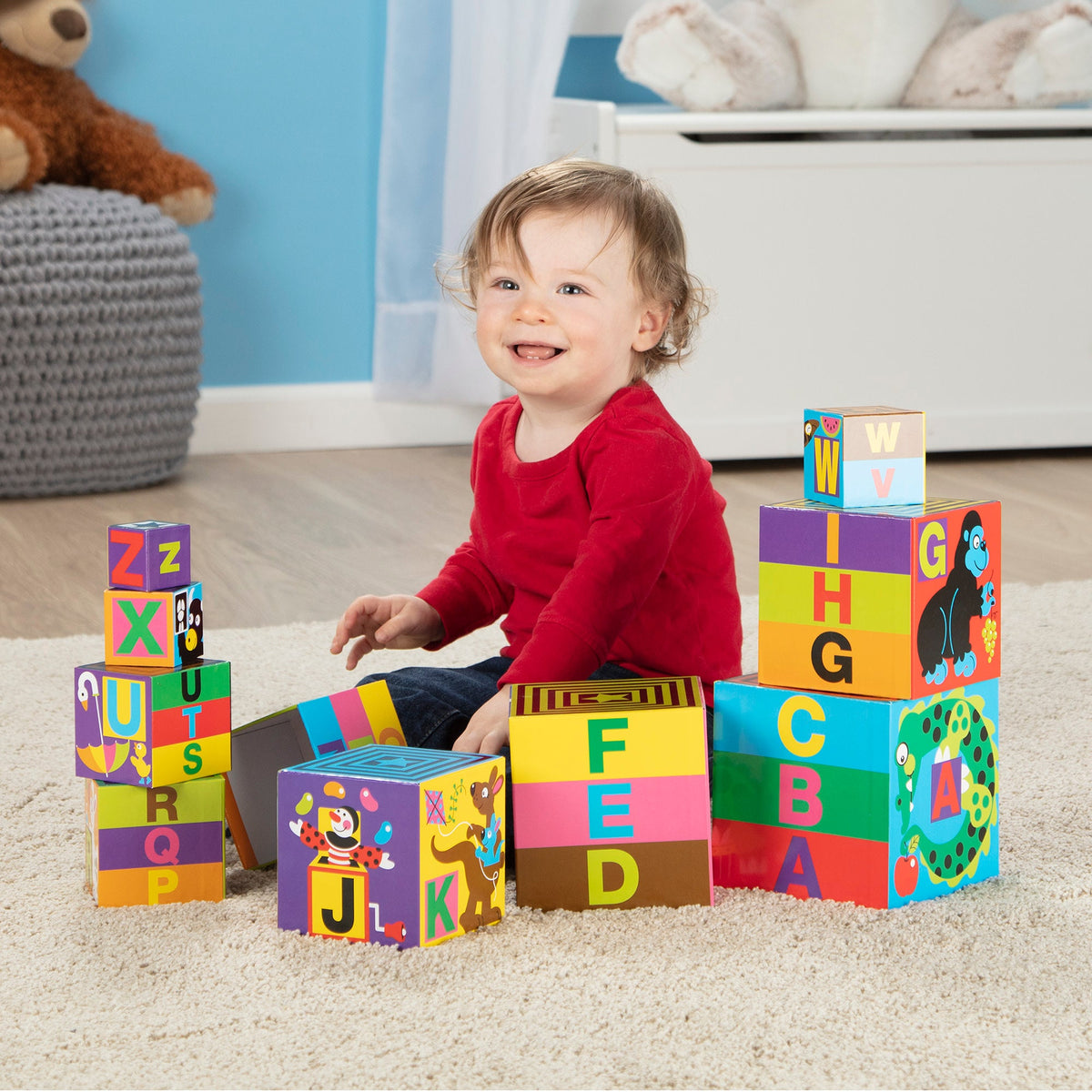 Educational Alphabet Nesting and Stacking Blocks