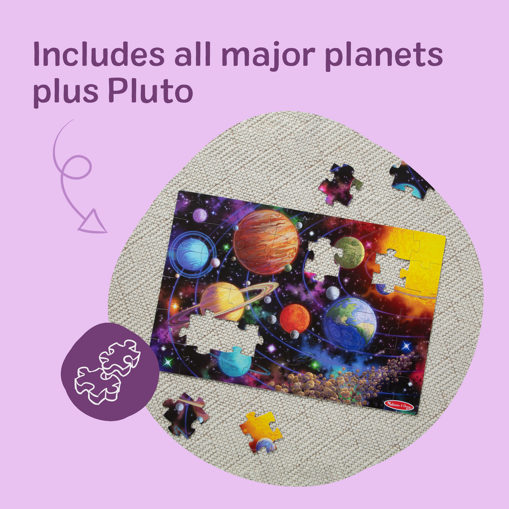 Educational Solar System Floor Puzzle - 48 Pieces