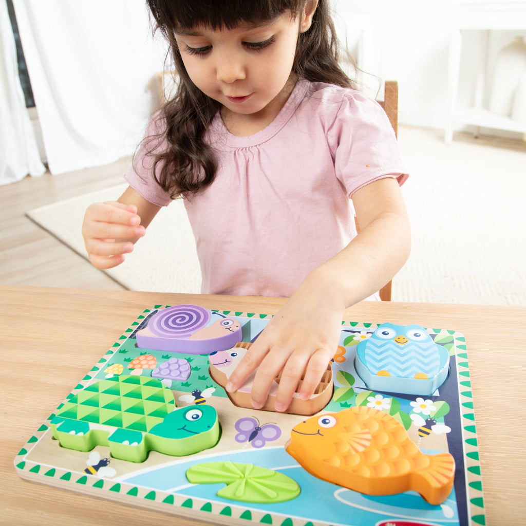 Educational Forest Friends Touch & Feel Puzzle