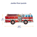 Educational Giant Fire Truck Floor Puzzle - 24 Pieces