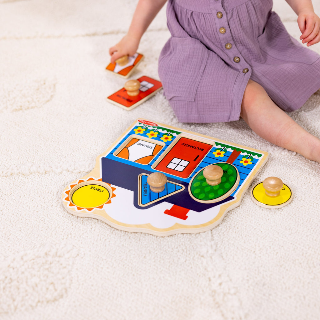 Educational First Shapes Jumbo Peg Puzzle - 5 Pieces