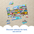 Educational Traffic Jam Floor Puzzle - 24 Pieces