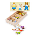 Educational Bear Family Dress-Up Puzzle - 45 Pieces