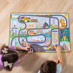 Educational Race Around the World Tracks Floor Puzzle - 48 Pieces