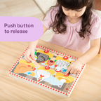 Educational Happy Hens Push to Pop Puzzle