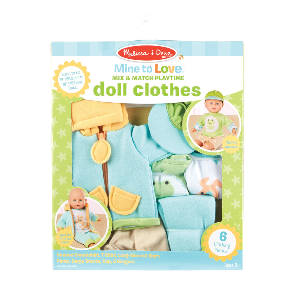 Educational Mine to Love Mix & Match Playtime Doll Clothes
