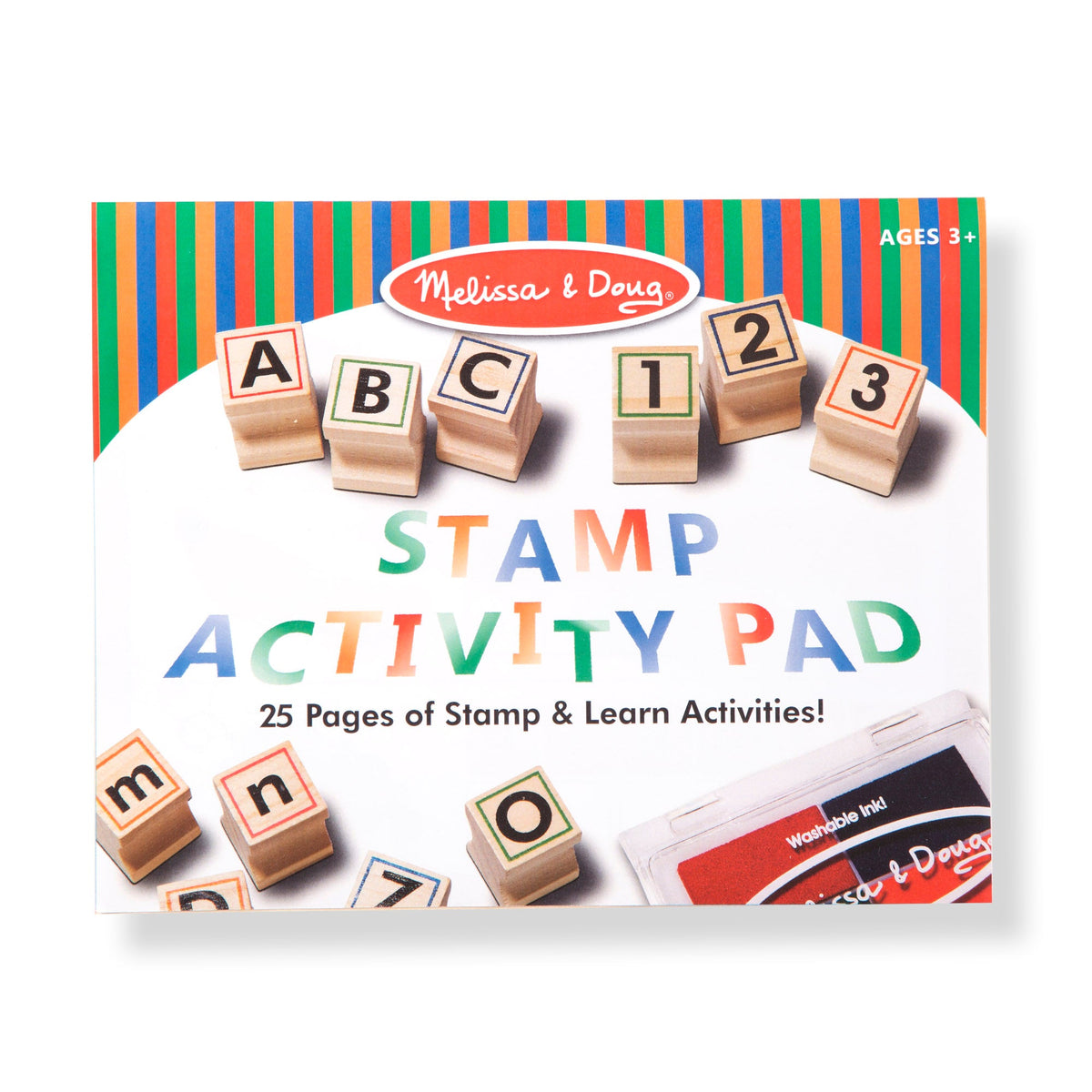 Educational Deluxe Wooden Stamp Set - ABCs 123s