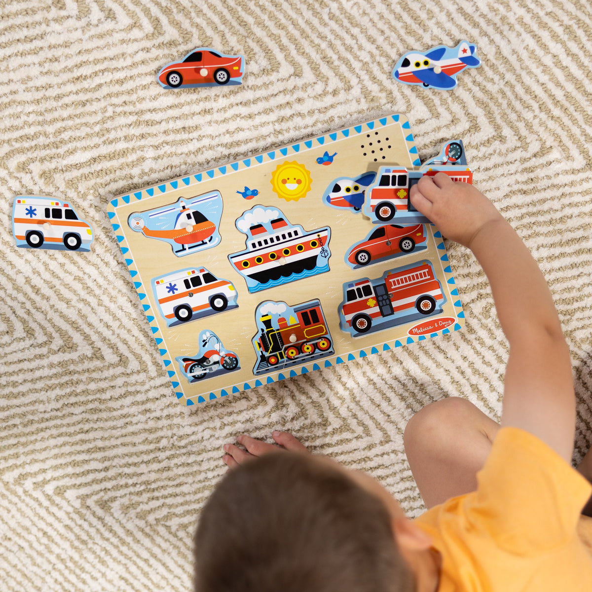 Educational Vehicles Sound Puzzle - 8 Pieces