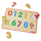 Educational Lift & See Numbers Peg Puzzle - 10 Pieces
