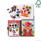 Educational Make-a-Face Farm Reusable Sticker Pad On the Go Travel Activity