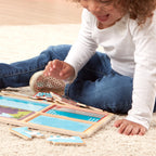 Educational Natural Play Wooden Puzzle Ready Set Go