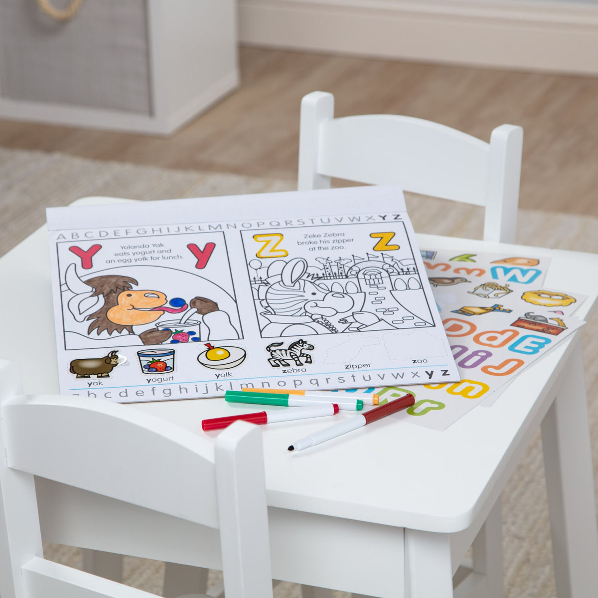 Educational Alphabet Activity Sticker Pad