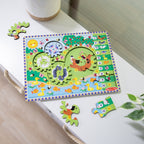 Educational Animal Chase I-Spy Wooden Gear Puzzle