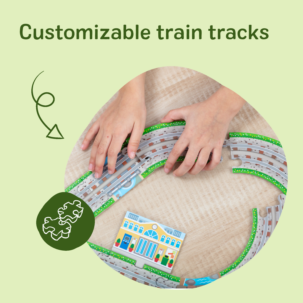 Educational Design Your Own Railroad Floor Puzzle