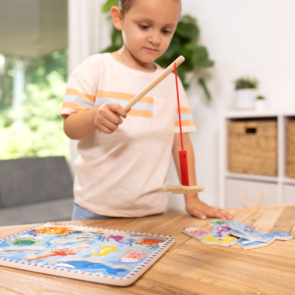Educational Fishing Magnetic Puzzle Game - 10 Pieces