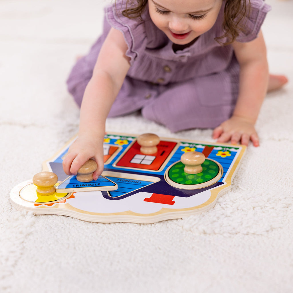Educational First Shapes Jumbo Peg Puzzle - 5 Pieces