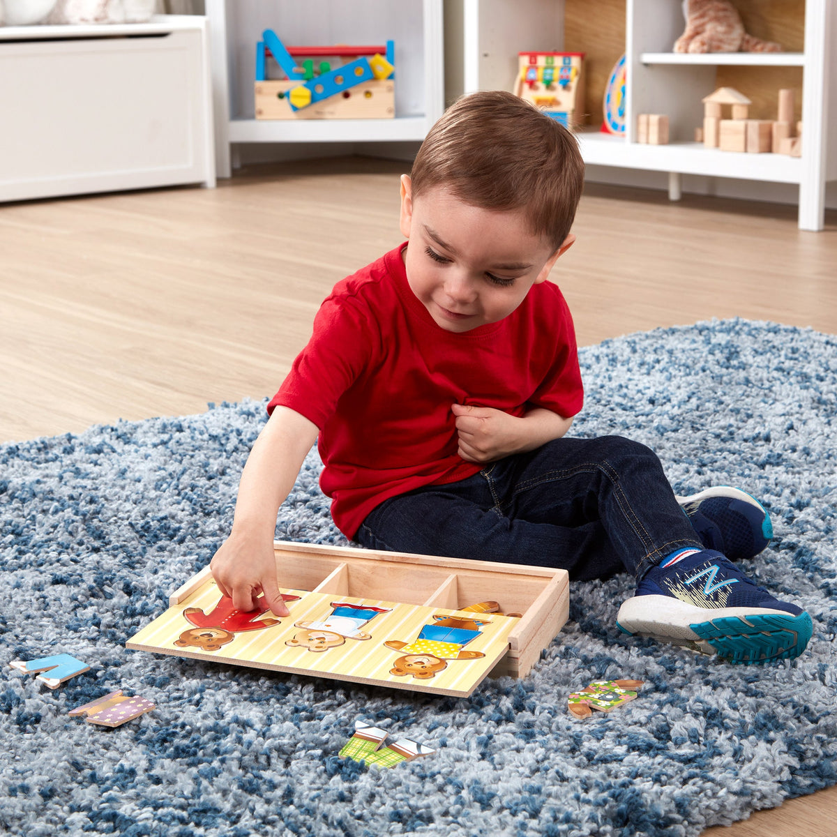 Educational Bear Family Dress-Up Puzzle - 45 Pieces