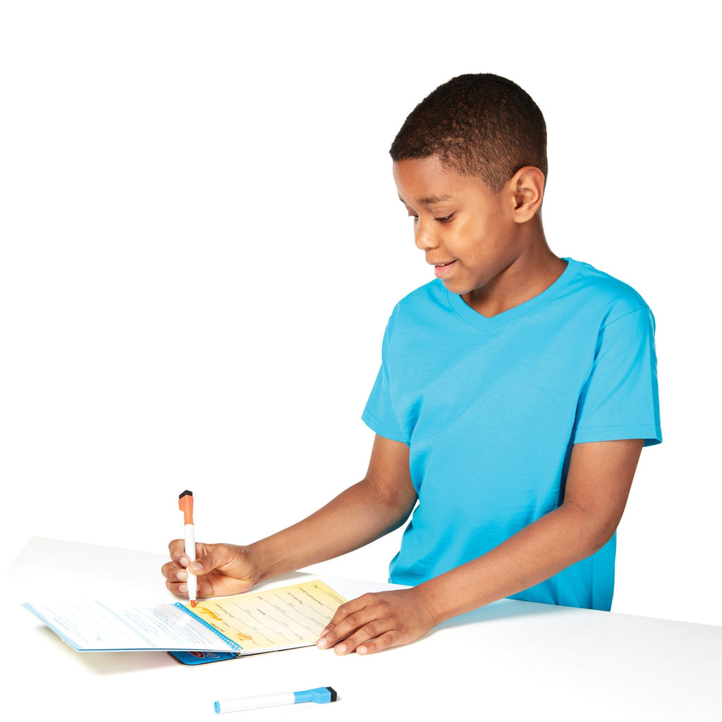 Educational Game On Wipe-Off Activity Pad - On the Go Travel Activity