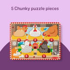 Educational Happy Hens Push to Pop Puzzle