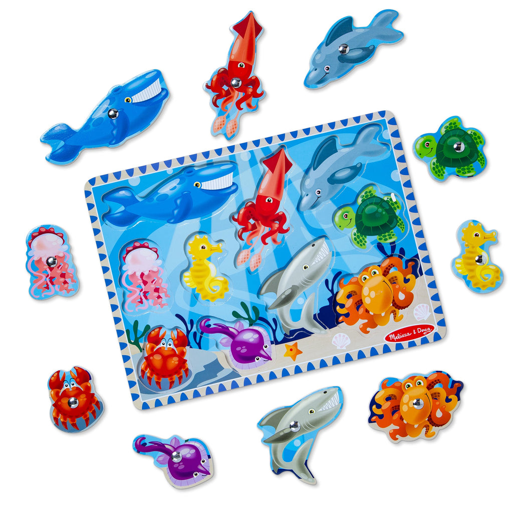 Educational Fishing Magnetic Puzzle Game - 10 Pieces