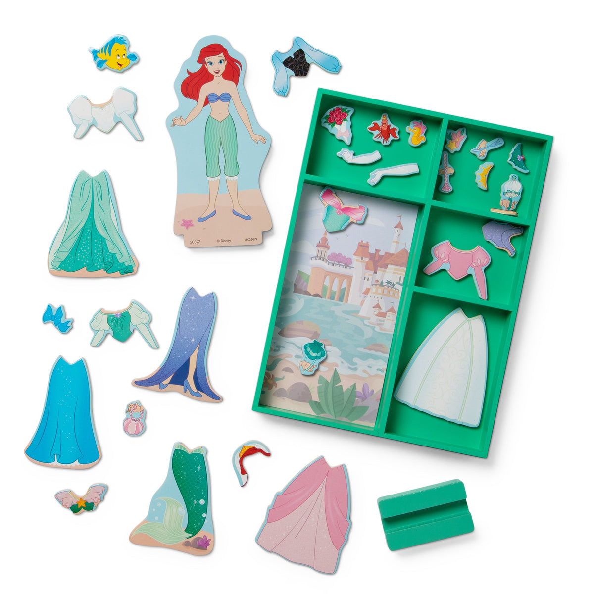 Educational Disney Ariel Wooden Magnetic Dress-Up