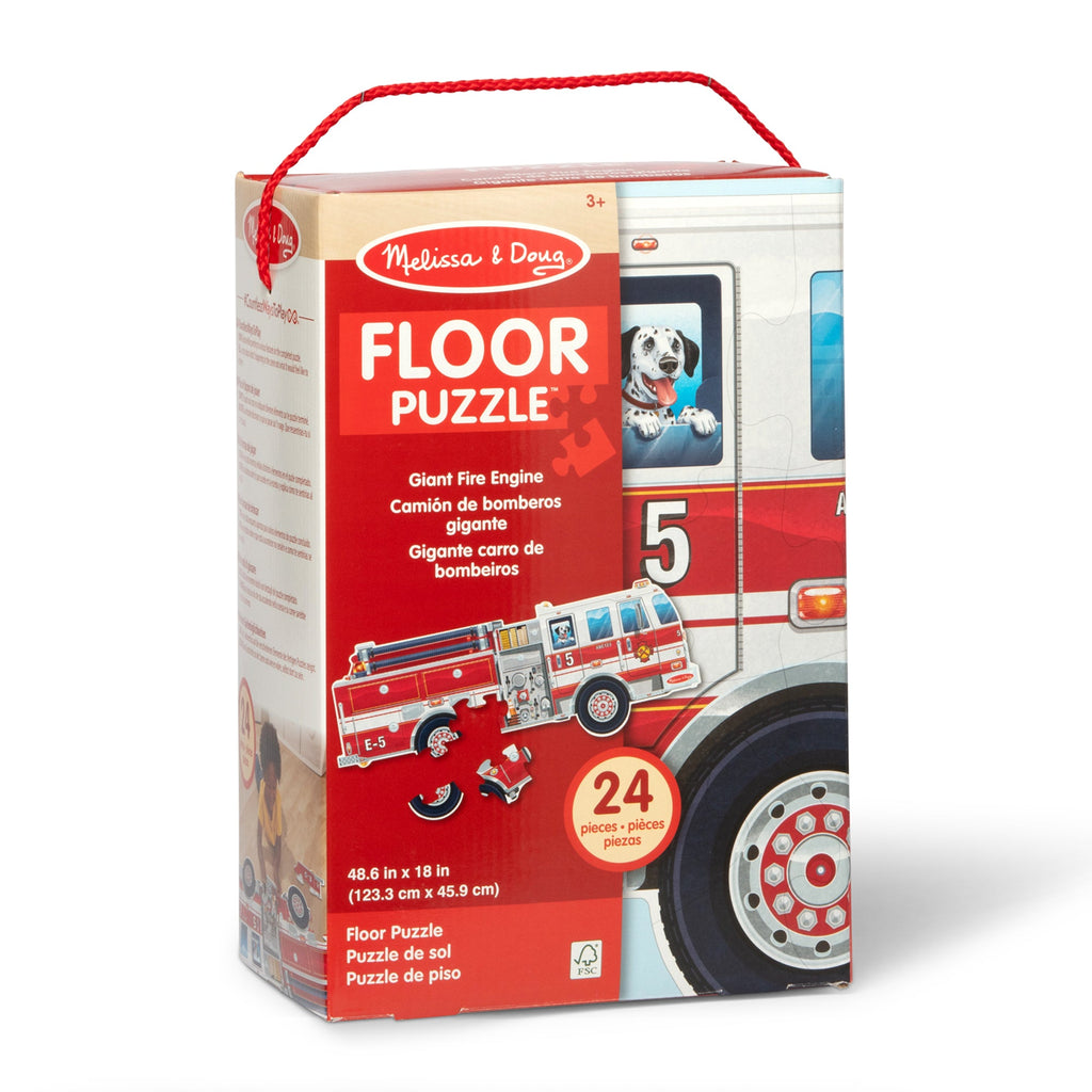 Educational Giant Fire Truck Floor Puzzle - 24 Pieces