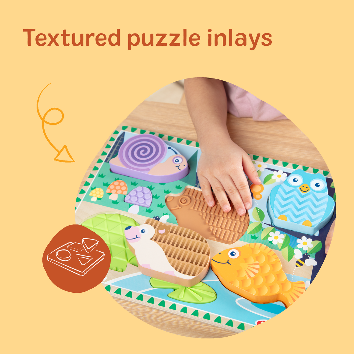 Educational Forest Friends Touch & Feel Puzzle