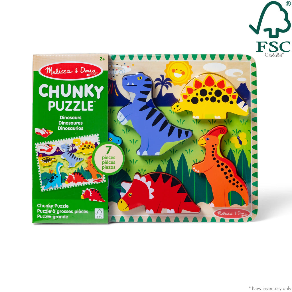 Educational Dinosaurs Chunky Puzzle - 7 Pieces