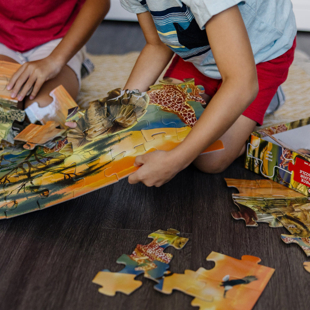 Educational Safari Floor Puzzle - 100 Pieces