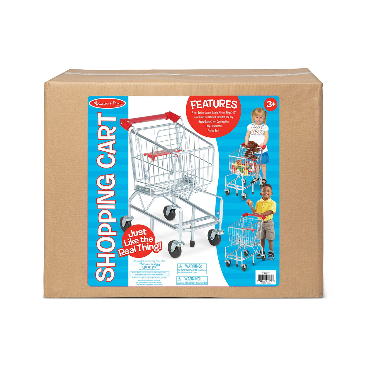 Educational Metal Grocery Shopping Cart Toy