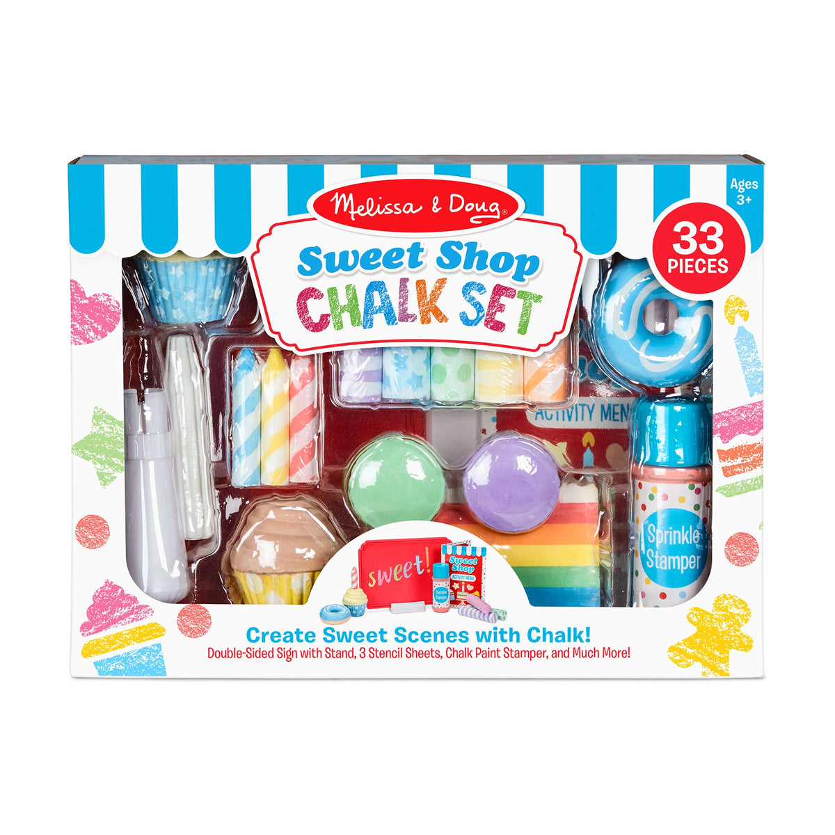 Educational Sweet Shop Chalk Play Set