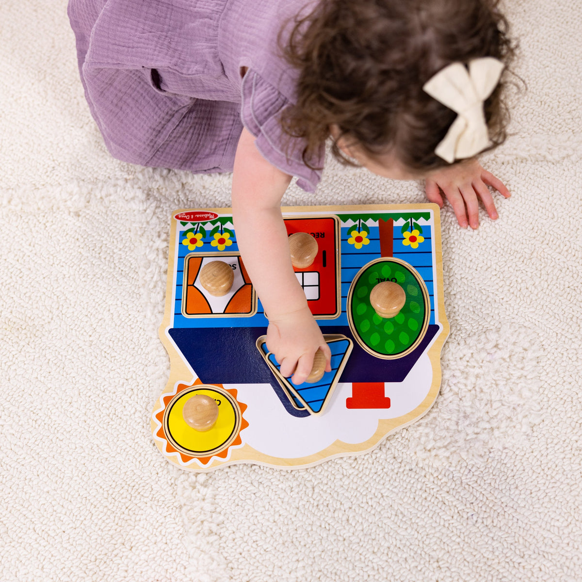 Educational First Shapes Jumbo Peg Puzzle - 5 Pieces