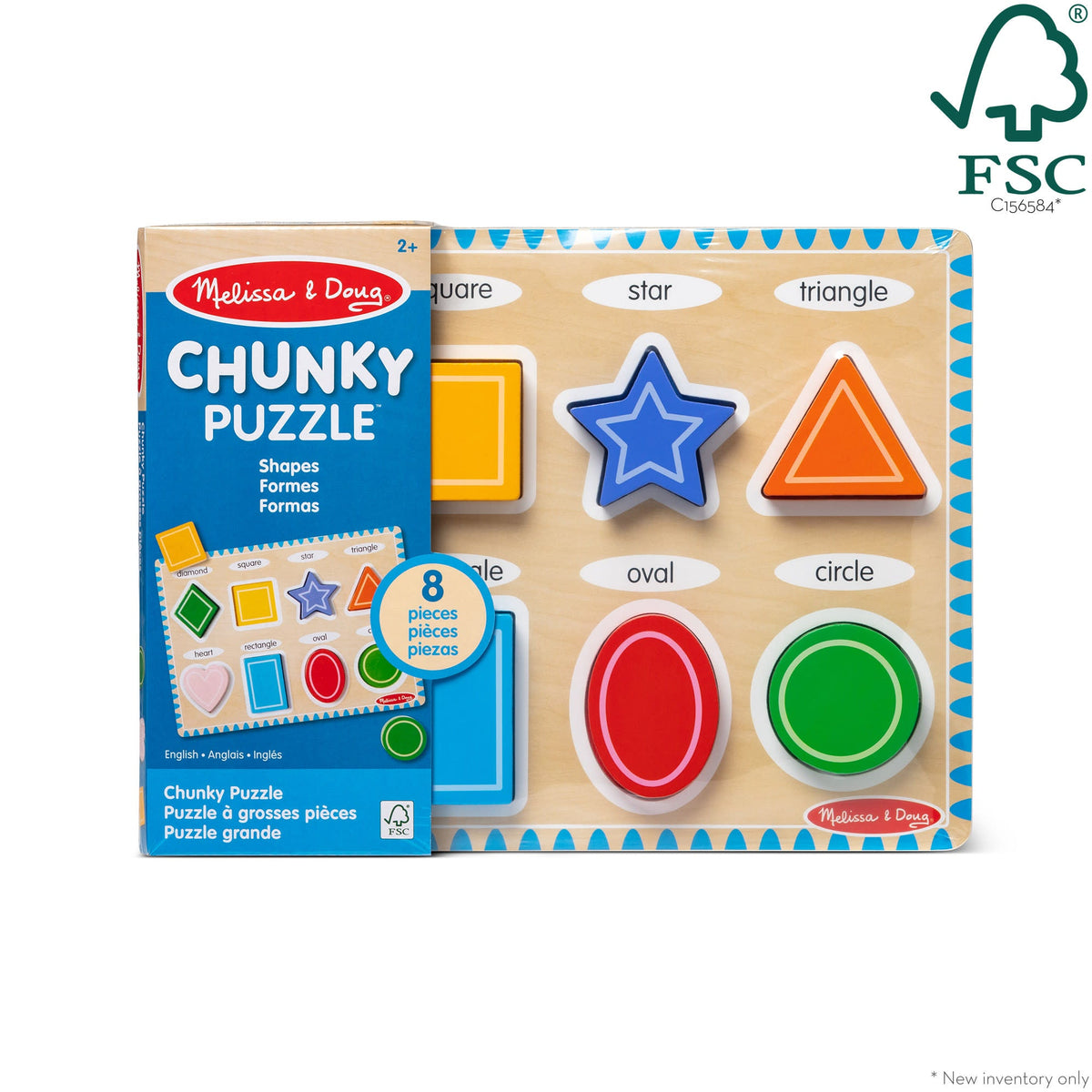 Educational Shapes Chunky Puzzle - 8 Pieces