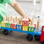 Educational Alphabet Blocks Wooden Truck