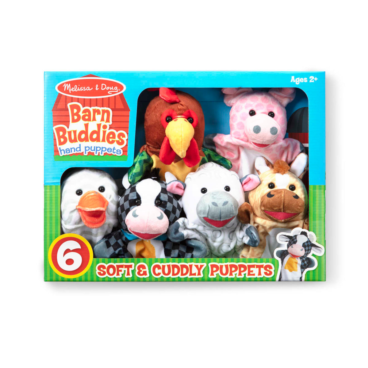 Educational Barn Buddies Hand Puppets 6 Pc
