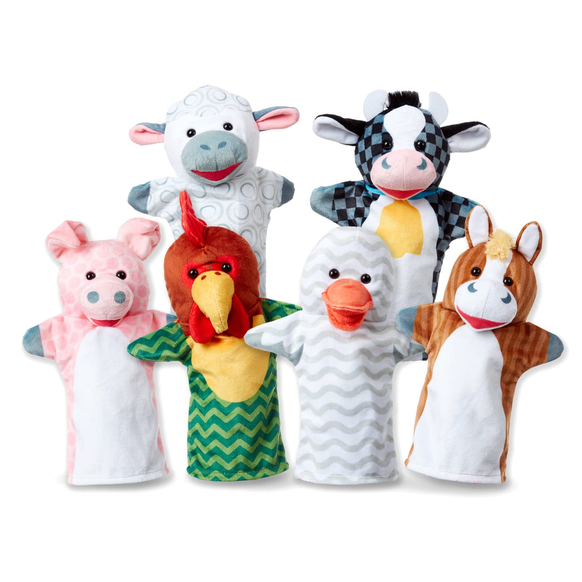 Educational Barn Buddies Hand Puppets 6 Pc