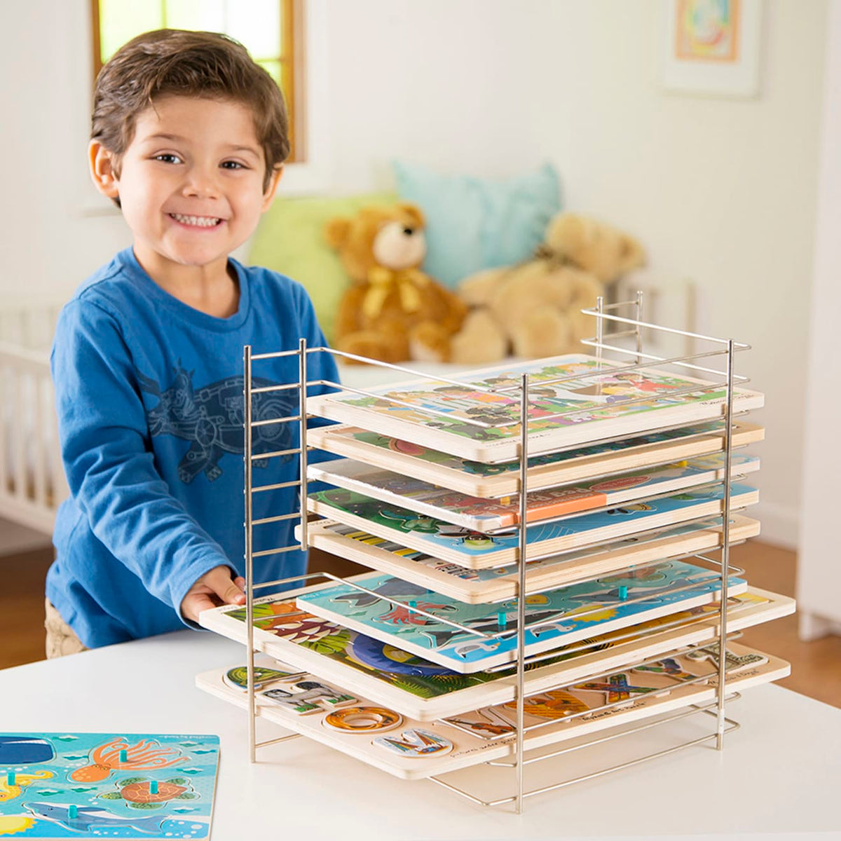 Educational Deluxe Wire Puzzle Rack
