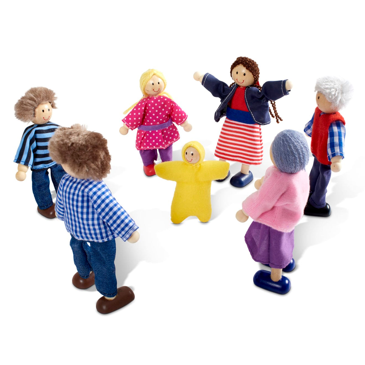 Educational Wooden Doll Family