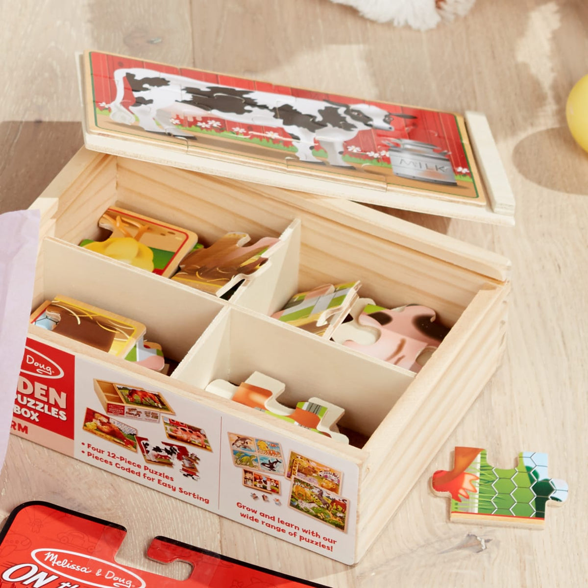 Educational Farm Animals Jigsaw Puzzles in a Box