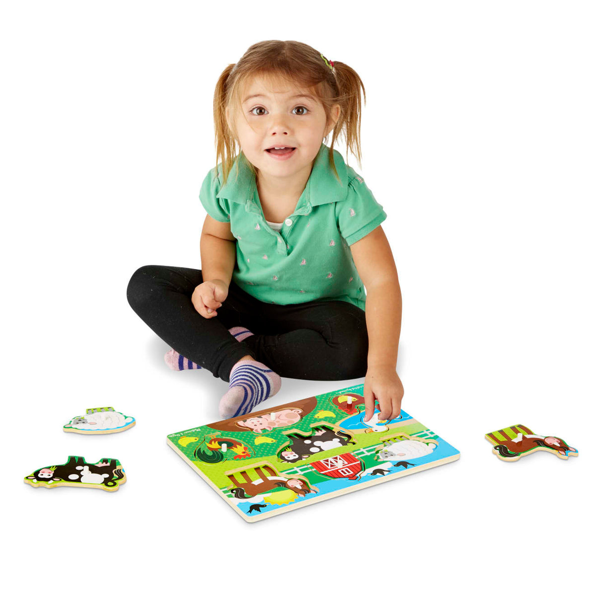 Educational Farm Peg Puzzle - 8 pieces