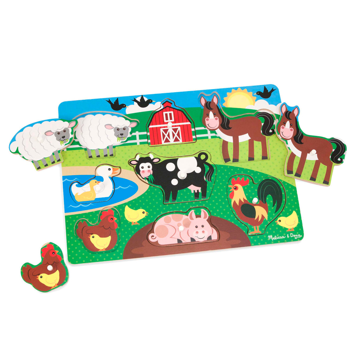 Educational Farm Peg Puzzle - 8 pieces