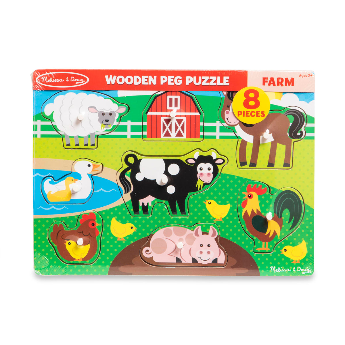 Educational Farm Peg Puzzle - 8 pieces