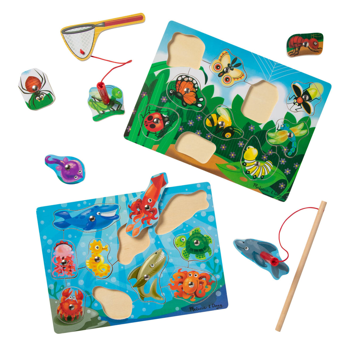 Educational Fishing & Bug Catching Magnetic Game Bundle